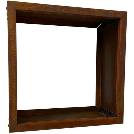 Kaminholzregal Brennholzregal Edelrost 50x50x25 cm Holzregal Rost Cortenstahl