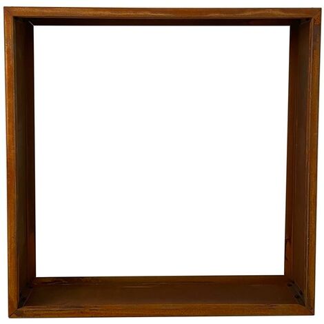 Kaminholzregal Brennholzregal Edelrost 100x100x25 cm Holzregal Rost Cortenstahl
