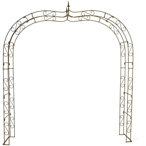 Torbogen Rosenbogen Edelrost 240 cm Rankhilfe Kletterhilfe Rosenspalier Rost