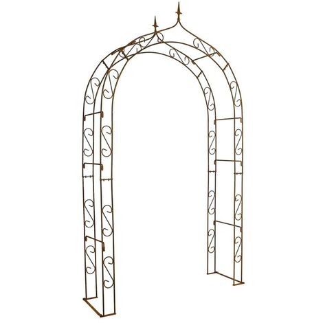 Torbogen Rosenbogen Edelrost 140 cm Rankhilfe Kletterhilfe Rosenspalier Rost (1/5)