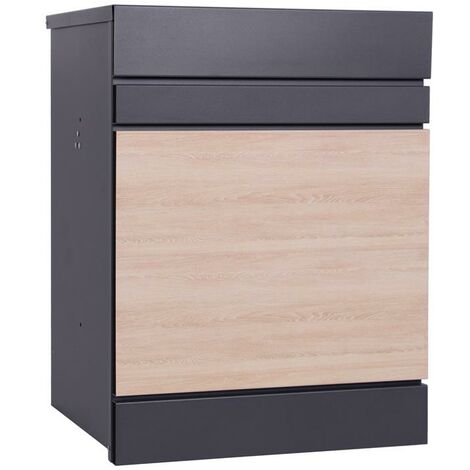 Briefkasten Paketbriefkasten Paketbox Holzdekor Paketkasten Standbriefkasten Box