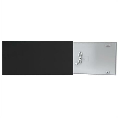 Fenix Ecosun Glasheizung Infrarotheizung 500/600 Watt Wandheizung Heizkörper Schwarz / 600