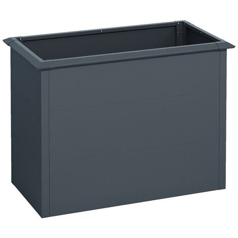 Hochbeet Design Gemüsebeet Pflanzbeet 100x50x77 cm mit Schneckenkante Anthrazit