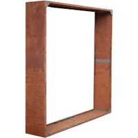 Cortenstahl Sichtschutzwand Brennholzregal 200x200x38 cm Rost Holzlager Edelrost