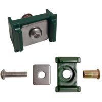 Halter Mattenhalter 10er Set Klemmhalter für Doppelstabmattenzaun Zaun Pfosten RAL 6005