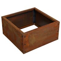 Beeteinfassung Beetumrandung Hochbeet 50x50x25 cm Edelrost Rost Cortenstahl