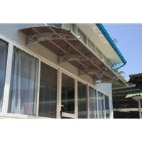 CANOFIX Door Canopy PC 5500 Width x 1500 Projection / DIY Polycarbonate Cantilever Awning/Window Door Pathway Walkway Garden Shed Porch Patio (Grey Bracket - Bronze Sheet)