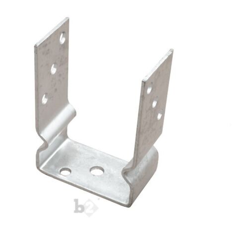 Pfostenträger U-Form zum Aufschrauben mit Sicke verzinkt 121x150 mm