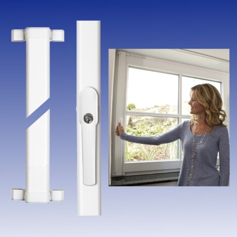ABUS Stangenschloss FOS550 W weiß mit Stangenset 3W 118/118 cm (1/2)