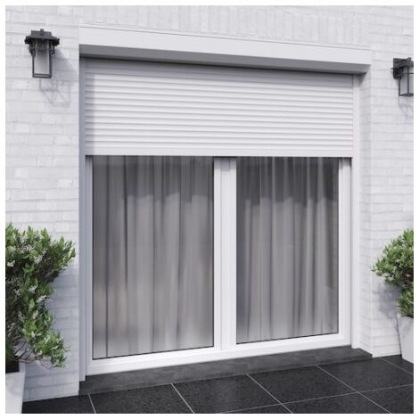 Volet Roulant PVC H220 cm x L120 cm Radio Sans Fil Blanc