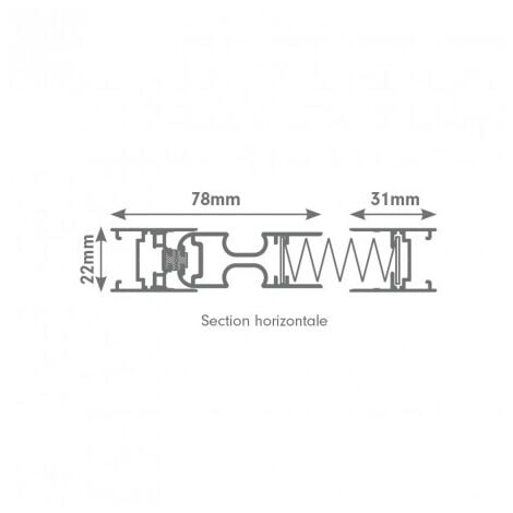 Moustiquaire Plissée ouverture latérale pour Porte, H 230 cm x L 100 cm Alu Blanc