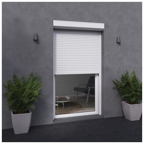 Volet roulant filaire PVC H 220 cm x L 120 cm blanc