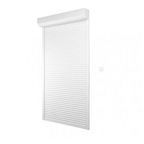 Volet roulant filaire PVC H 220 cm x L 120 cm blanc