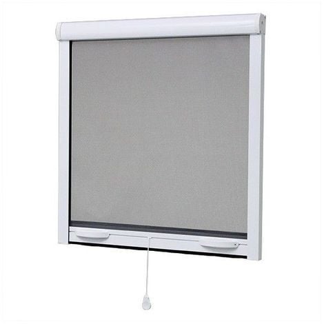 Moustiquaire enroulable pour fenêtre  ALU H.170 x L.160 cm, coloris Blanc