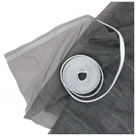 Moustiquaire repositionnable Tulle 130 cm  x 150 cm coloris Gris