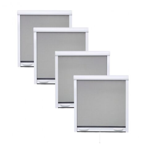 Moustiquaire Aluminium Blanc L125 X H145 Cm – Recoupable – Neuf