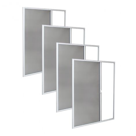 Volet Moustiquaire – Lot de 4 moustiquaires enroulables latérales H220 cm x L130 cm en aluminium blanc – Résistantes aux intempéries – Installation facile avec glissières