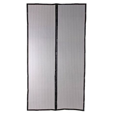 Moustiquaire Rideau magnétique pour Porte H220xL100 cm - Noir
