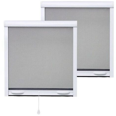 PACK ECO de 2 moustiquaires Enroulables ALU H145 cm x L100 cm Blanc