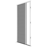 Moustiquaire Plissée ouverture latérale pour Porte, H 230 cm x L 100 cm Alu Blanc - Blanc