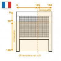 Moustiquaire Enroulable Verticale Alu H160 cm x L180 cm Blanc - Moustikit Confort