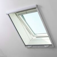 Volet Moustiquaire – Moustiquaire enroulable alu pour fenêtre de toit L 100 cm x H 120 cm – Toile en fibre de verre – Compatible Velux, Roto, Fakro