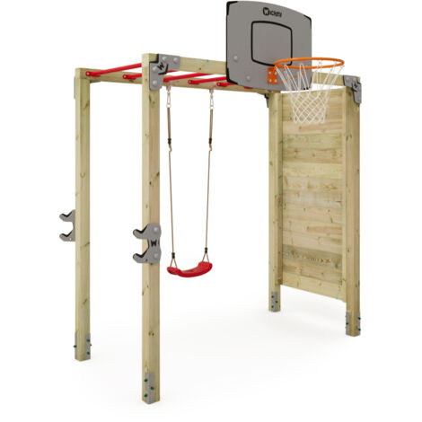 Wickey Klettergerüst FIT Gym 455 - Klettergerüst mit Hangelleiter, Outdoor-Fitnessgerät für die Eltern & Kinderklettergerüst, 5 Jahre Garantie, extrem witterungsbeständig