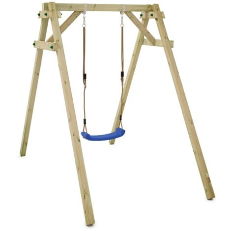 Wickey Schaukelgestell Kinderschaukel Smart One Schaukel mit Schaukelsitzen, Schaukelgerüst, Einzelschaukel, Holzschaukel – Pink