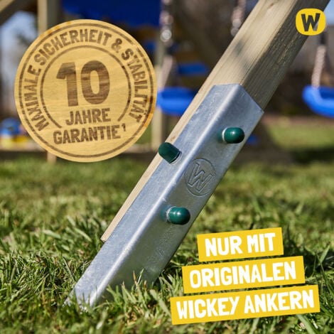 Wickey Schaukelgestell Kinderschaukel Smart One Schaukel mit Schaukelsitzen, Schaukelgerüst, Einzelschaukel, Holzschaukel – Pink