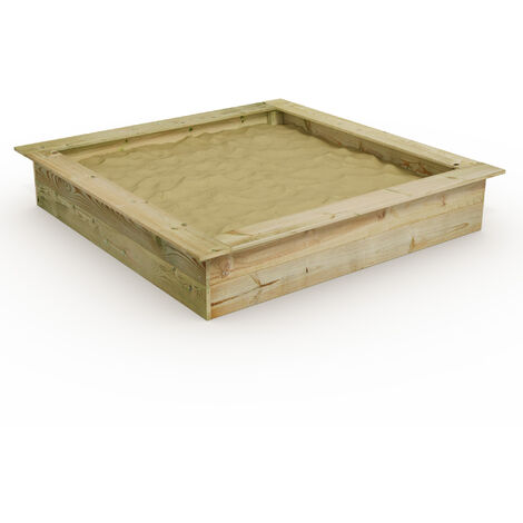 Wickey King Kong Sandkasten Sandkiste mit Sitzbank Garten Kinder Buddelkiste - 165 x 165 cm