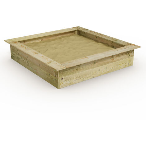 Wickey King Kong Sandkasten Sandkiste mit Sitzbank Garten Kinder Buddelkiste - 145 x 145 cm