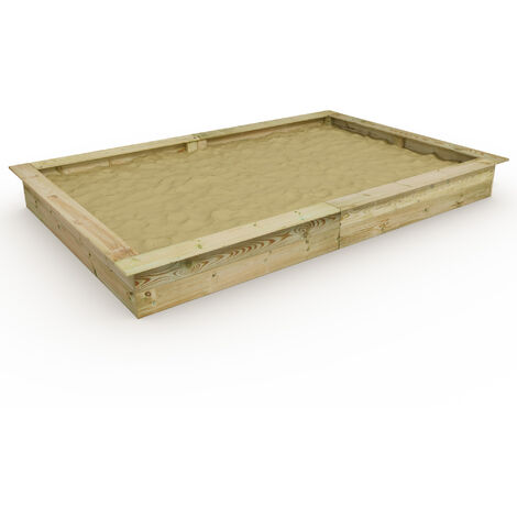 Wickey King Kong Sandkasten Sandkiste mit Sitzbank Garten Kinder Buddelkiste - 195 x 300 cm