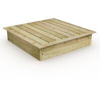 Wickey King Kong Sandkasten mit Deckel Sandkiste mit Sitzbank Garten Kinder Buddelkiste - 145 x 145 cm