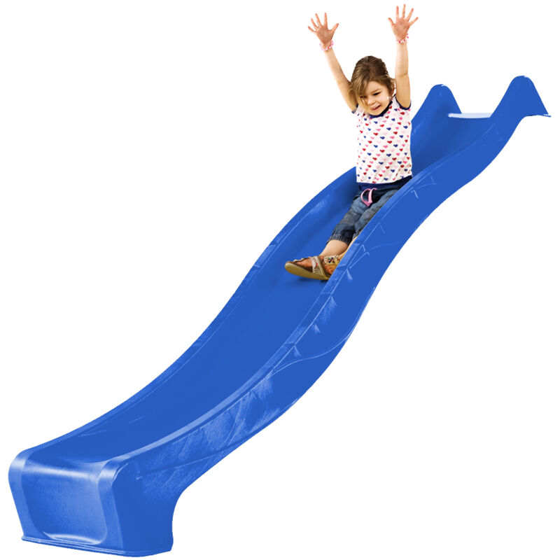 Toboggan Pour Enfants Baroni Toys Avec Siphon à Eau - 145 Cm, Plastique Léger - Échelle Sécurisée, Pour Intérieur/Extérieur