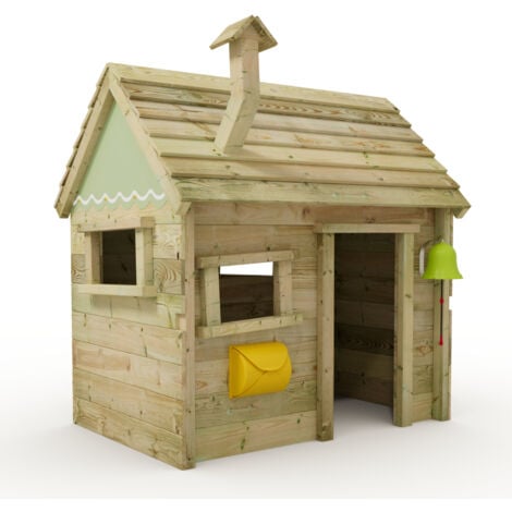 Wickey Inn – Cabane enfant en bois - vert pastell