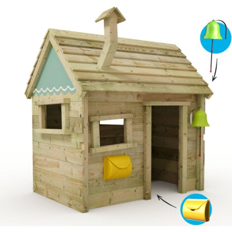 Wickey Inn – Cabane enfant en bois - vert pastell