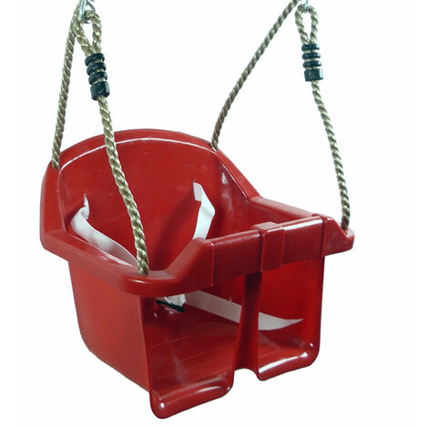 Balançoire bébé Wickey Balançoire bébé en plastique : Amusement sûr pour les plus petits à l'extérieur, Ceintures de sécurité, Extrêmement résistant aux intempéries