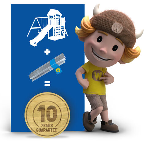 Wickey WICKEY Ancrages en profilé pour aire de jeux set de 2 portique en bois 