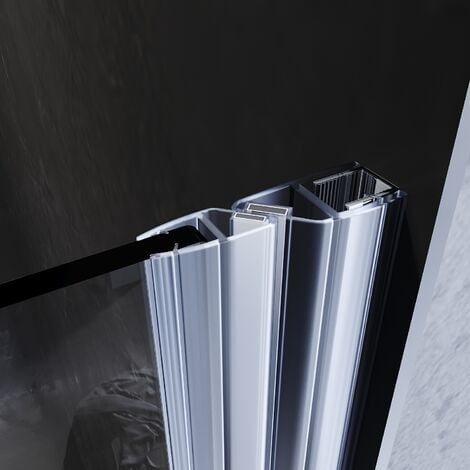 SONNI Duschtür Nischendrehtür Nano Beschichtung Nischentür Schwingtür ESG Glas Dusche Glastür Dusche Pendeltür dusche Duschtrennwand 90 x 185 cm