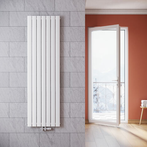 SONNI Design Flach heizkörper wohnzimmer Badheizkörper Vertikal Paneelheizkörper Einlagig Heizkoerper wohnzimmer mit Heizventil 1800 x 539 mm Weiß