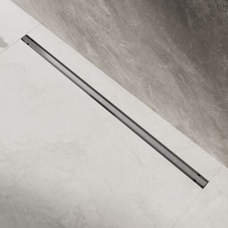 SONNI Edelstahl Duschrinne, 360 Grad Siphon, Befliesbar Ultrafeine Platten Bodenablauf für Duschkabine, Länge 80 cm