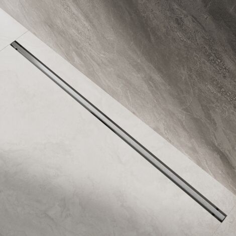 SONNI Edelstahl Duschrinne, 360 Grad Siphon, Befliesbar Ultrafeine Platten Bodenablauf für Duschkabine, Länge 90 cm
