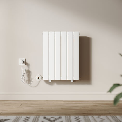 SONNI Design Heizkorper Paneelheizkörper Vertikal Einlagig Weiß Flachheizkörper mit Intelligenter Temperaturregelung 600x450mm, 400 Watt