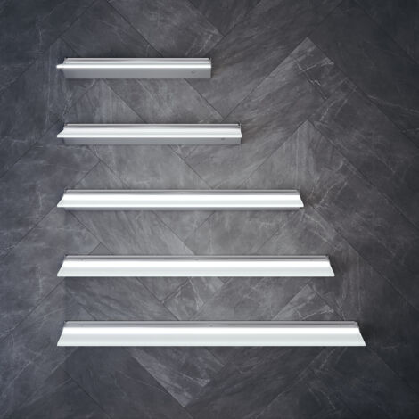 SONNI Wandleuchten für Badezimmer mit Handwisch Sensorsteuerung, Silbernes Dreieckiges LED Wandregal mit 3 Beleuchtungsmodi und Dimmbare, 140 x 1000 mm