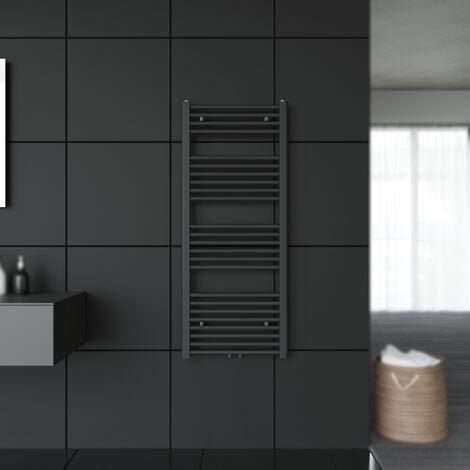 SONNI Badheizkörper Handtuchheizkorper Mittelanschluss Handtuchwärmer Handtuchtrockner Bad 1200x500mm Anthrazit