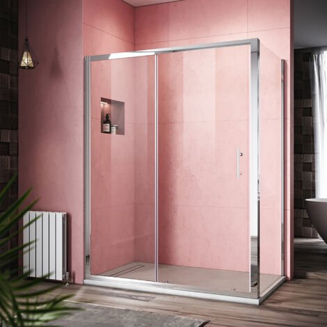 SONNI 140x80cm Duschkabine Schiebetür Duschabtrennung Duschkabine (1/5)