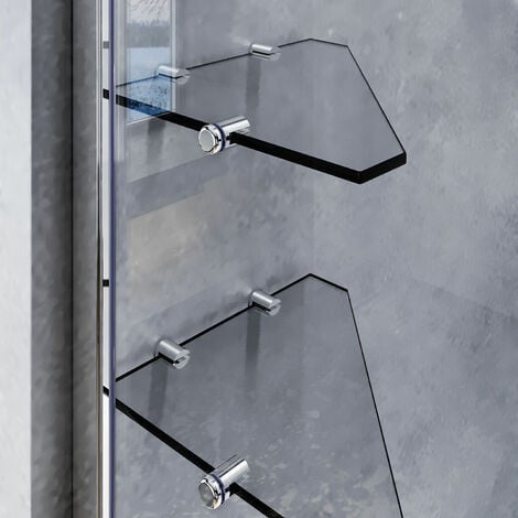 SONNI Badewannenaufsatz 2-teilig Glas Faltwand schwenkbar Badewannenabtrennung 120cm