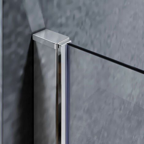 SONNI Badewannenaufsatz 2-teilig Glas Faltwand schwenkbar Badewannenabtrennung 120cm