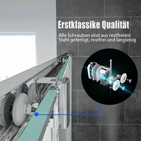 SONNI 75x75x185cm Duschkabine Dusche Eckeinstieg Schiebetür Duschabtrennung Duschwand