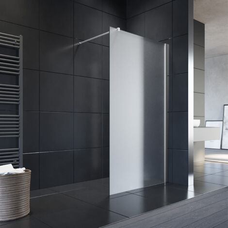 SONNI 1100x2000mm Walk in Duschwand Vollsatiniert Duschabtrennung 8mm ESG Nano Glas